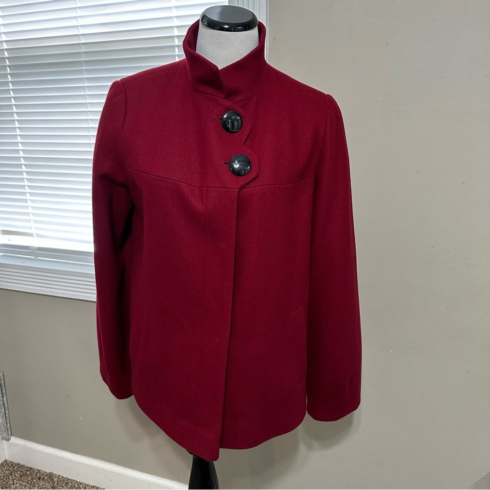 Collection by Gallery women’s size M wool blend coat with front button (New)
